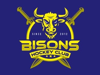 Bisons Hockey Club logo design by Conception