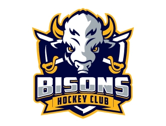Bisons Hockey Club logo design by jaize