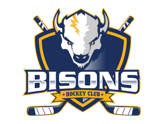 Bisons Hockey Club logo design by qqdesigns