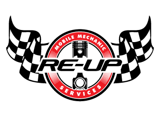 Deion’s mobile mechanic service  or the re-up mobile mechanic services  logo design by PRN123