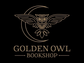 Golden Owl Bookshop  logo design by adwebicon