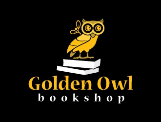 Golden Owl Bookshop  logo design by adwebicon