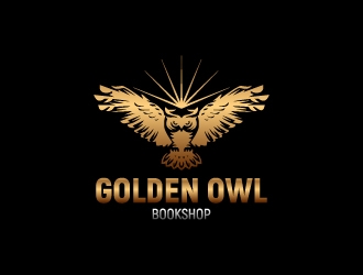 Golden Owl Bookshop  logo design by kasperdz