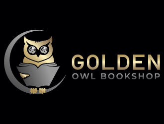 Golden Owl Bookshop  logo design by MonkDesign