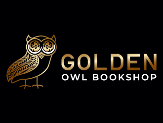 Golden Owl Bookshop  logo design by MonkDesign