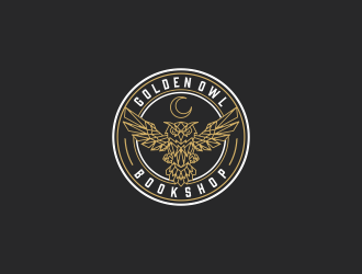 Golden Owl Bookshop  logo design by puthreeone