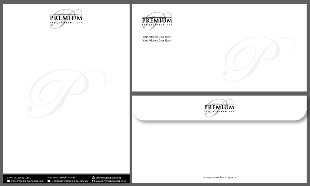 premium landscaping inc logo design by Gelotine