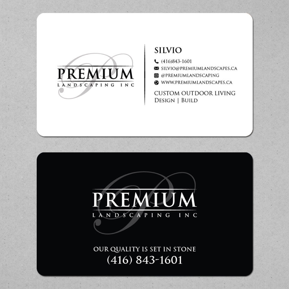 premium landscaping inc logo design by Boomstudioz