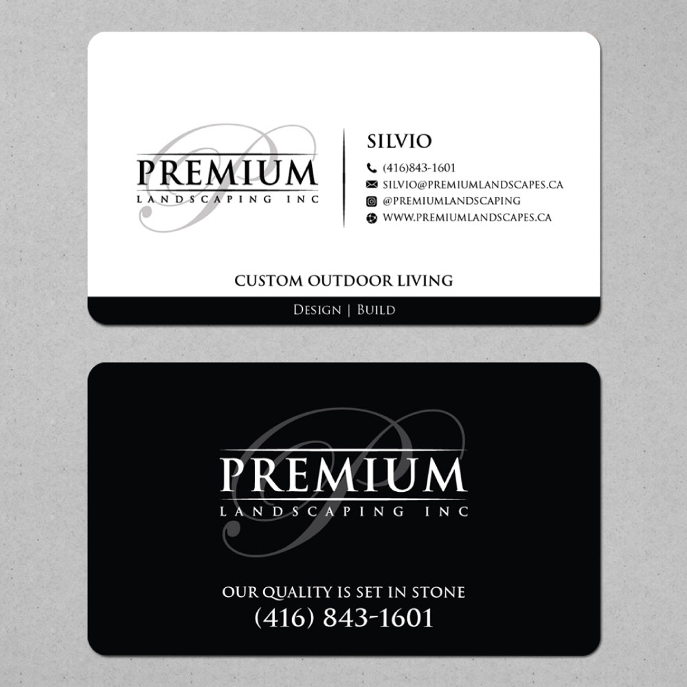 premium landscaping inc logo design by Boomstudioz