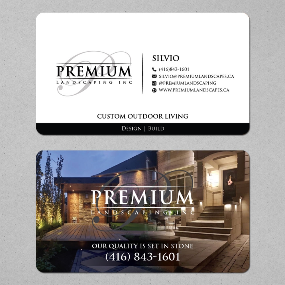 premium landscaping inc logo design by Boomstudioz