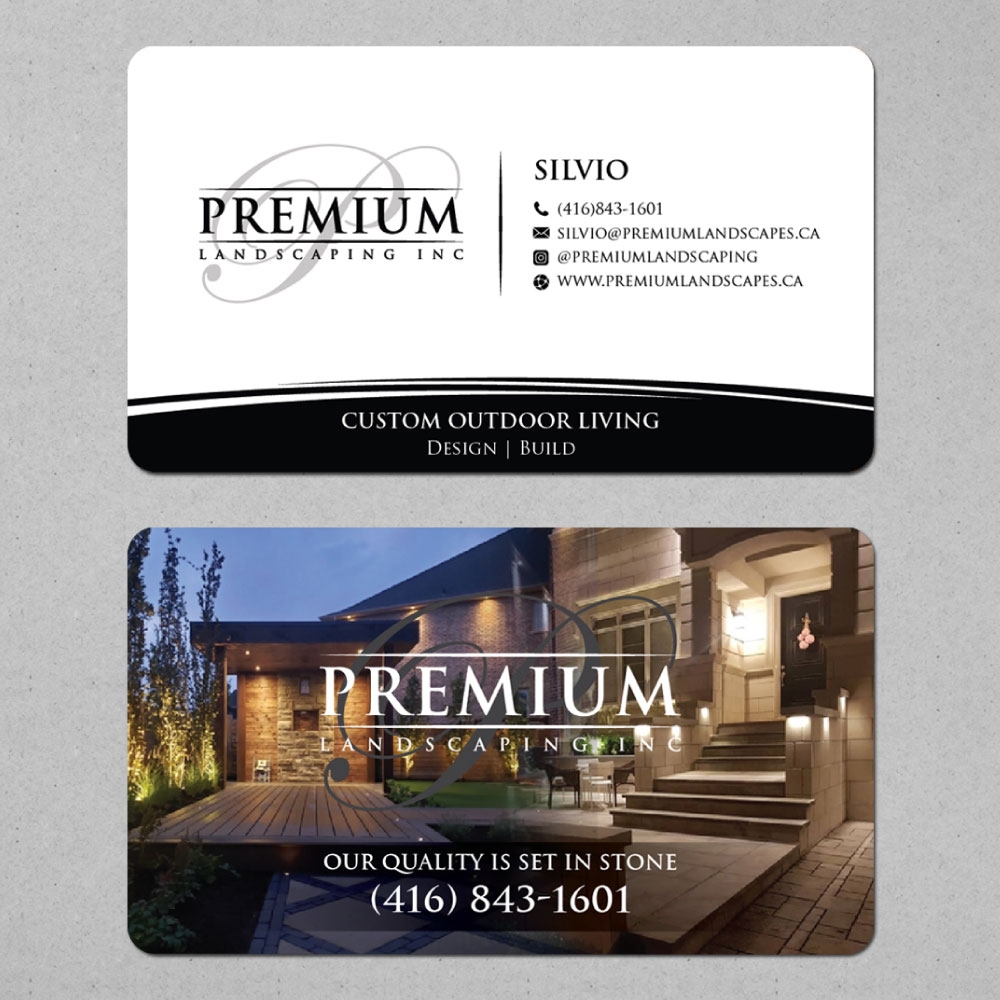 premium landscaping inc logo design by Boomstudioz