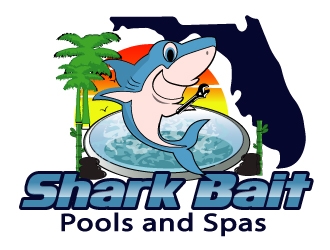 Shark Bait Pools and Spas logo design by AamirKhan