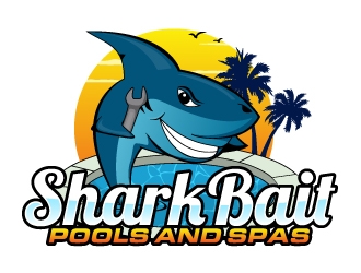 Shark Bait Pools and Spas logo design by AamirKhan