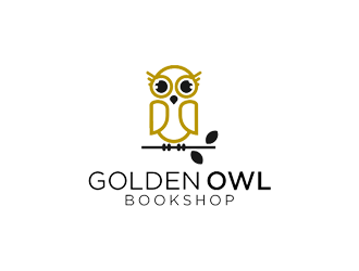 Golden Owl Bookshop  logo design by zeta