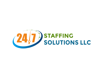 24 - 7 Staffing Solutions LLC logo design by Girly