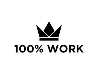 100% Work or One Hundred Percent Work logo design by salis17