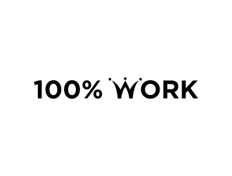 100% Work or One Hundred Percent Work logo design by salis17