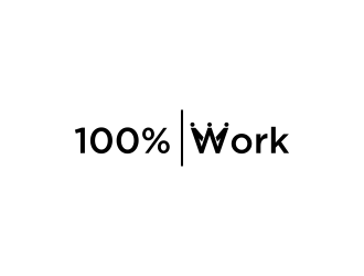 100% Work or One Hundred Percent Work logo design by oke2angconcept
