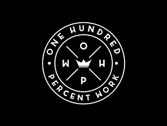 100% Work or One Hundred Percent Work logo design by ndaru