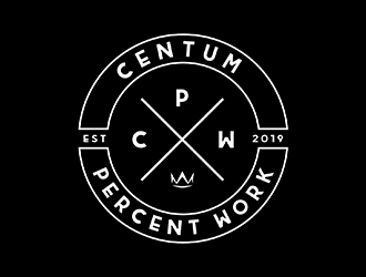 100% Work or One Hundred Percent Work logo design by ndaru