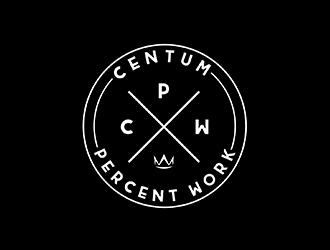 100% Work or One Hundred Percent Work logo design by ndaru