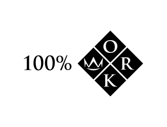 100% Work or One Hundred Percent Work logo design by salis17