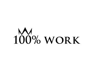 100% Work or One Hundred Percent Work logo design by salis17