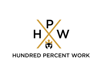 100% Work or One Hundred Percent Work logo design by ammad