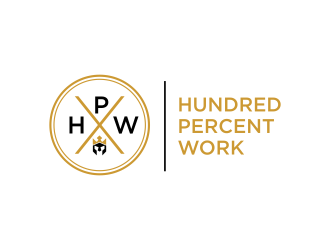 100% Work or One Hundred Percent Work logo design by ammad