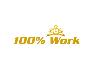 100% Work or One Hundred Percent Work logo design by AamirKhan