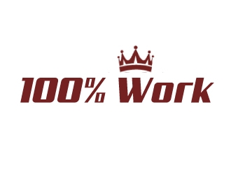 100% Work or One Hundred Percent Work logo design by AamirKhan