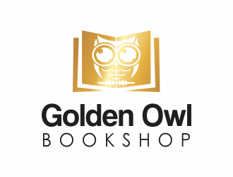 Golden Owl Bookshop  logo design by up2date
