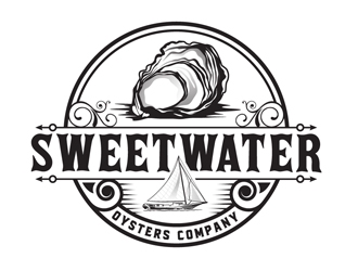 sweetwater oysters company  logo design by DreamLogoDesign