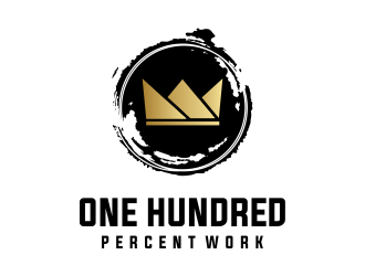 100% Work or One Hundred Percent Work logo design by JessicaLopes