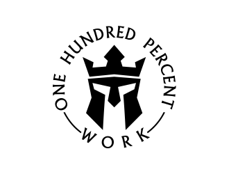 100% Work or One Hundred Percent Work logo design by cintoko