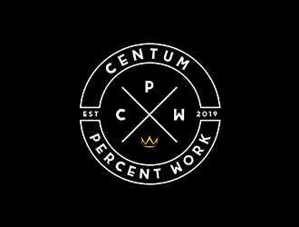 100% Work or One Hundred Percent Work logo design by ndaru