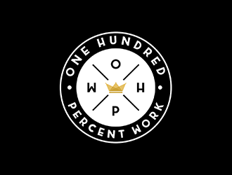 100% Work or One Hundred Percent Work logo design by ndaru