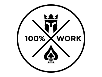 100% Work or One Hundred Percent Work logo design by MUSANG