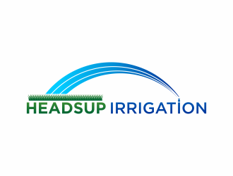 HeadsUp Irrigation logo design by hidro