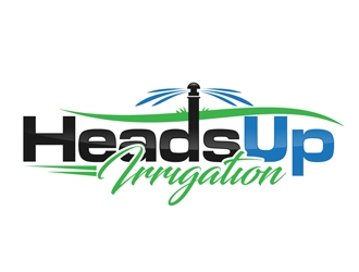 HeadsUp Irrigation logo design by DreamLogoDesign
