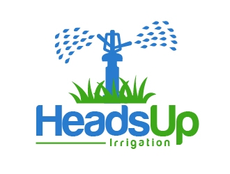 HeadsUp Irrigation logo design by shravya