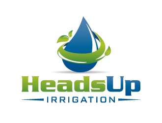 HeadsUp Irrigation logo design by akilis13
