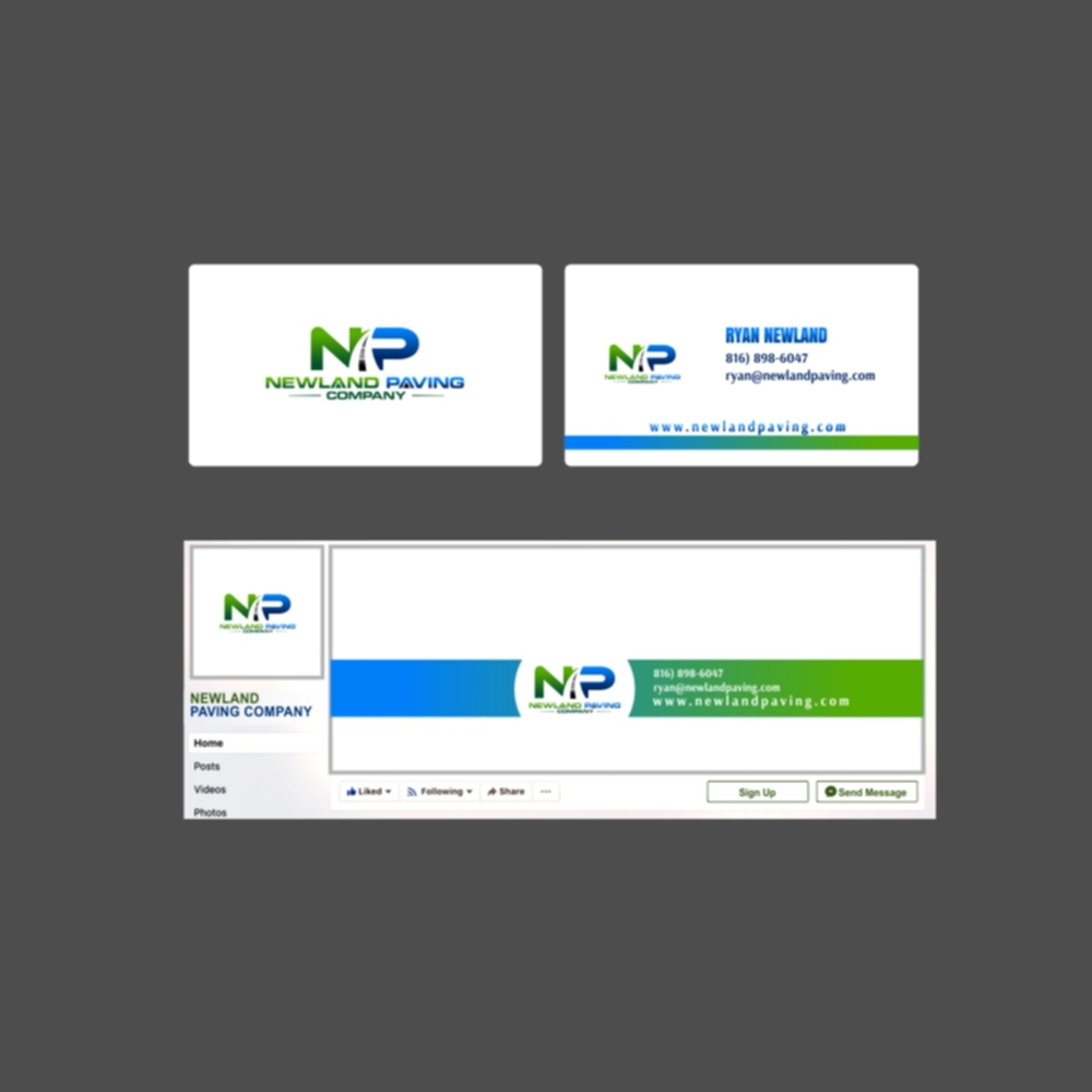 Newland Paving Company  logo design by TMOX