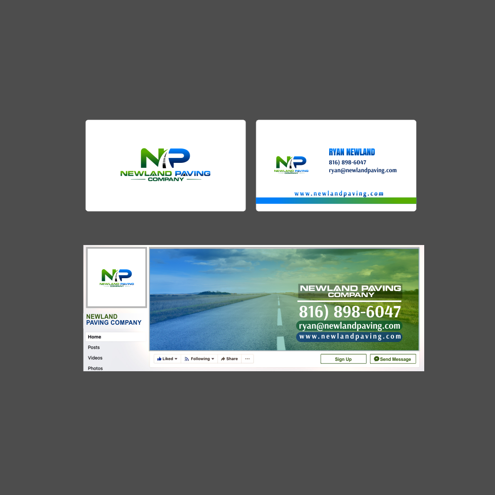 Newland Paving Company  logo design by TMOX