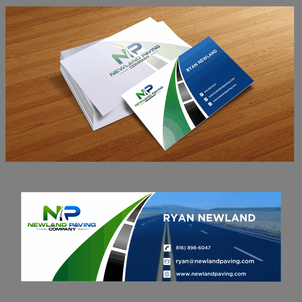 Newland Paving Company  logo design by Mahrein
