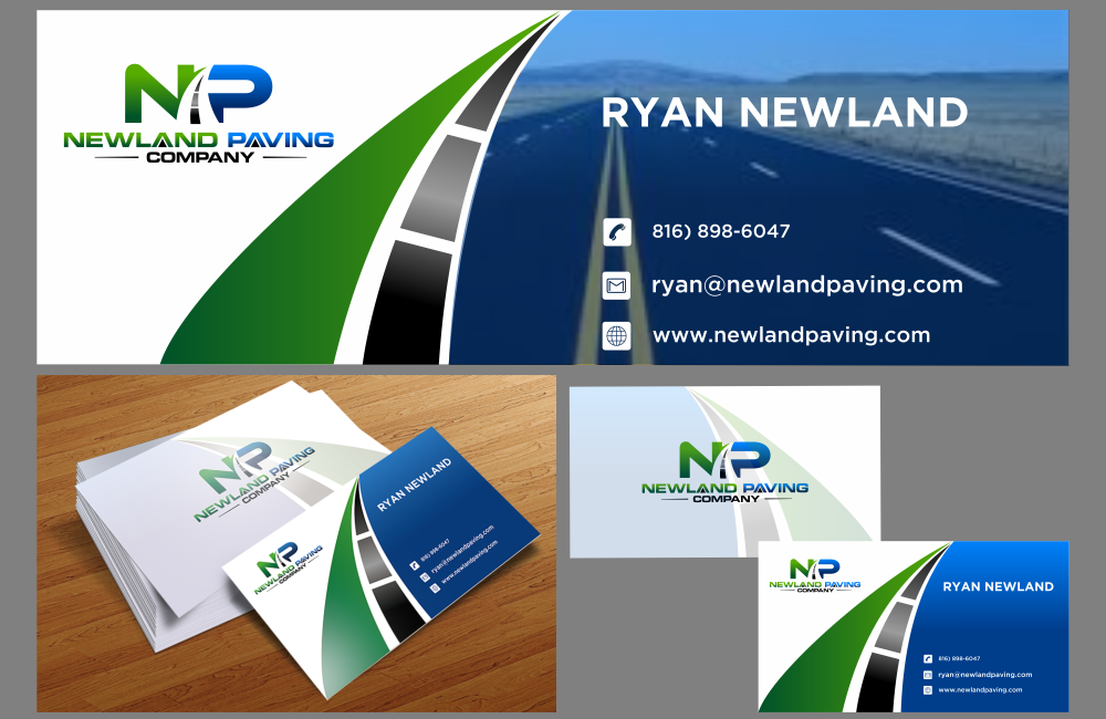 Newland Paving Company  logo design by Mahrein