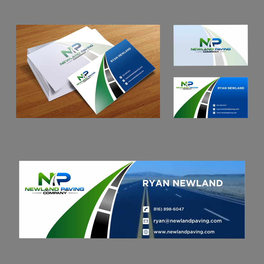 Newland Paving Company  logo design by Mahrein