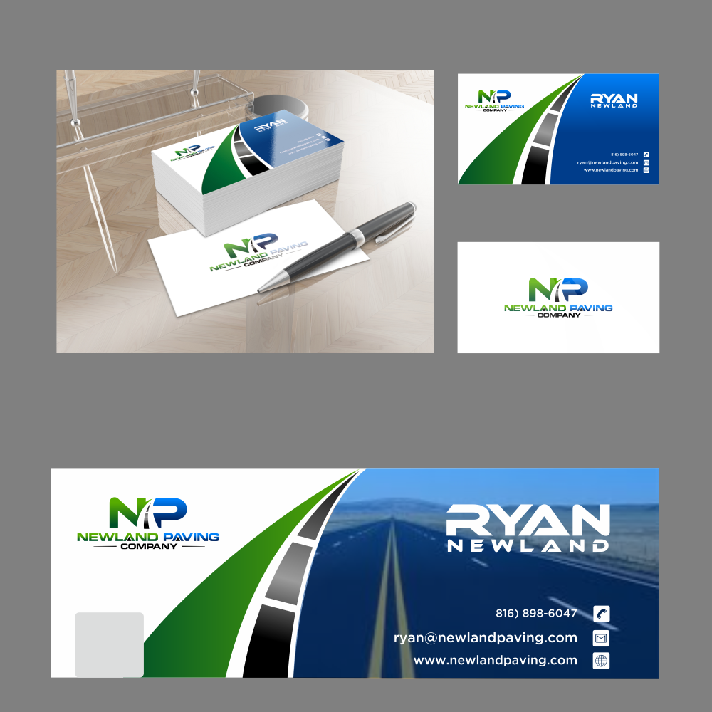 Newland Paving Company  logo design by Mahrein