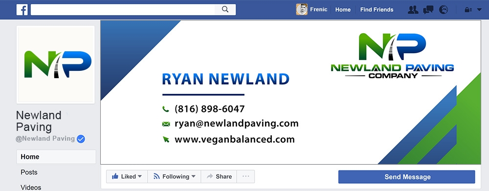 Newland Paving Company  logo design by Frenic