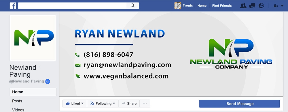 Newland Paving Company  logo design by Frenic